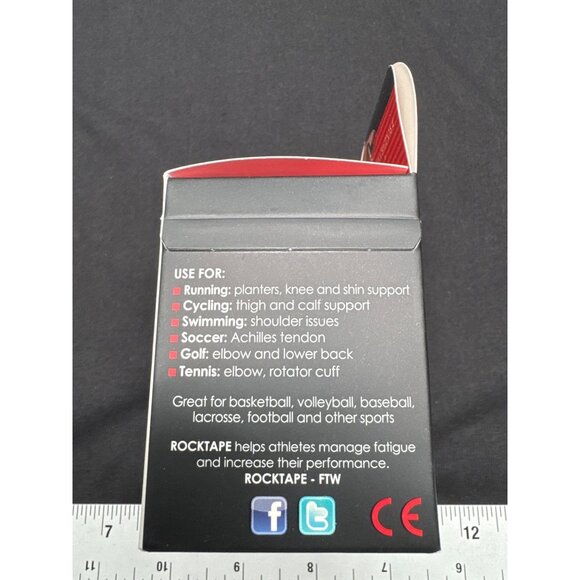 RockTape Kinesiology Tape 5cm x 5m Black Athletic Support For Pain Relief & Enha - Picture 5 of 8